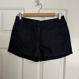 Club Monaco Linen Shorts in Navy Blue Size 0